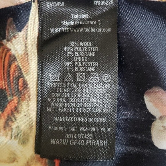 TED BAKER LONDON Tailored Shorts Purple Eggplant Wool Crepe - Picture 14 of 14